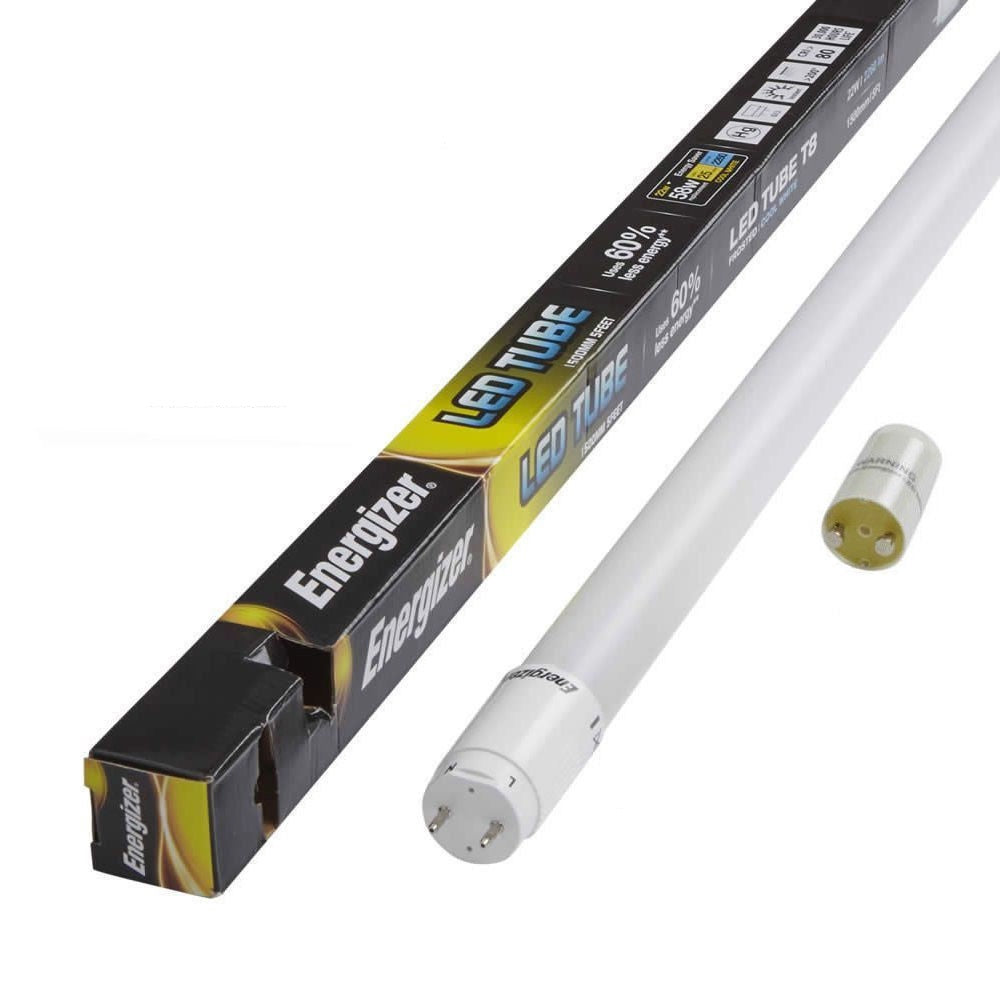 Energizer Frosted Day Light G13 18W LED Tube T8 White 4Ft | 1800 Lumens | 36W Replacement | 30000 Hours Life | Uses 50 Percent Less Energy