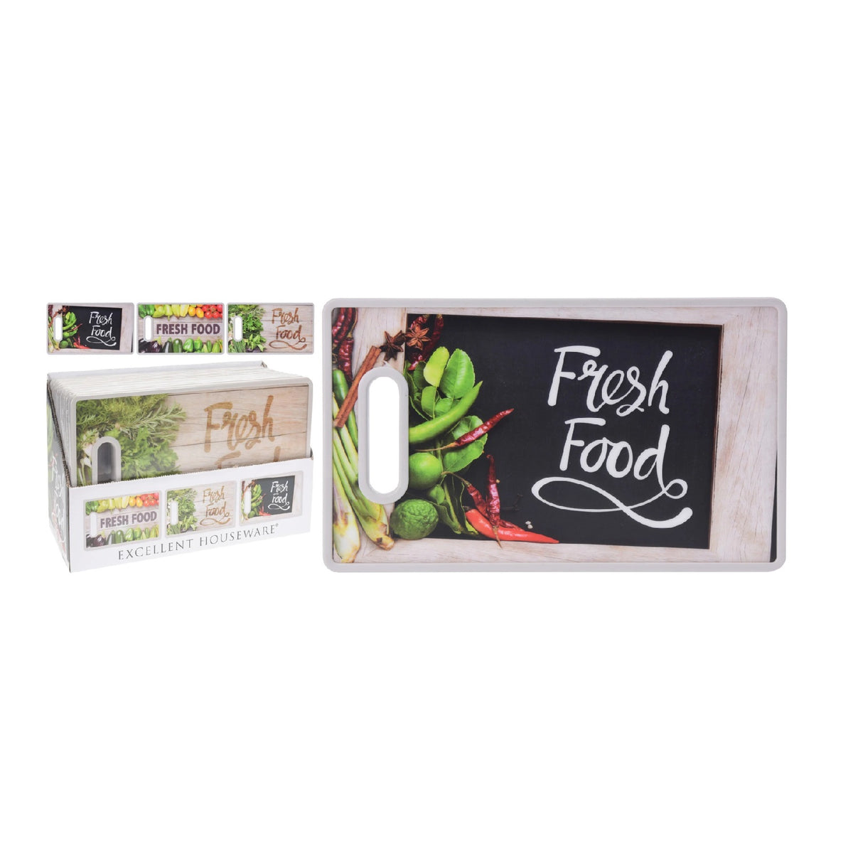 Cutting Board White and Brown 365mm x 225mm 084964
