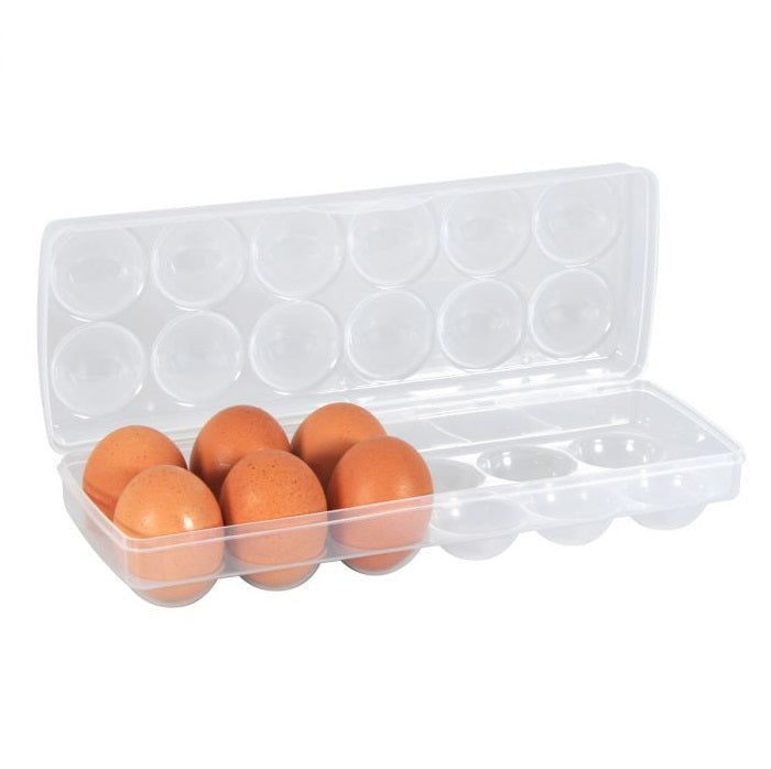Excellent Houseware Egg Case Transparent 029110 | 12 Eggs Storage Box | Made of Plastic