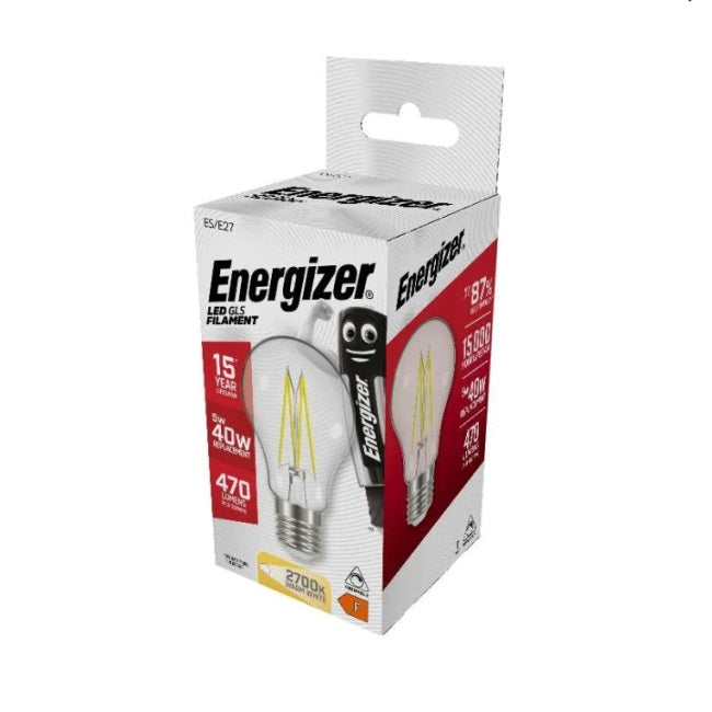 Energizer E27 GLS Filament Dimmable Bulb Clear 60mm x 109mm S12850