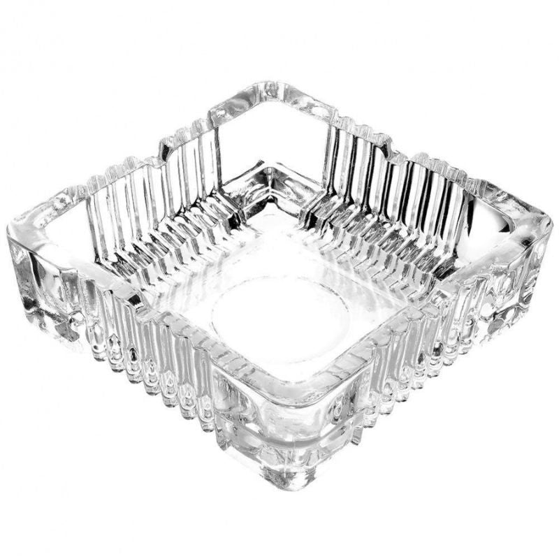 Square Glass Ashtray Clear 100mm x 100mm x 35mm 080030