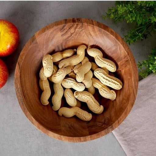 Acacia Wood Bowl Brown 25cm x 25cm x 6cm A93 | Salad Bowl | Wooden Bowl