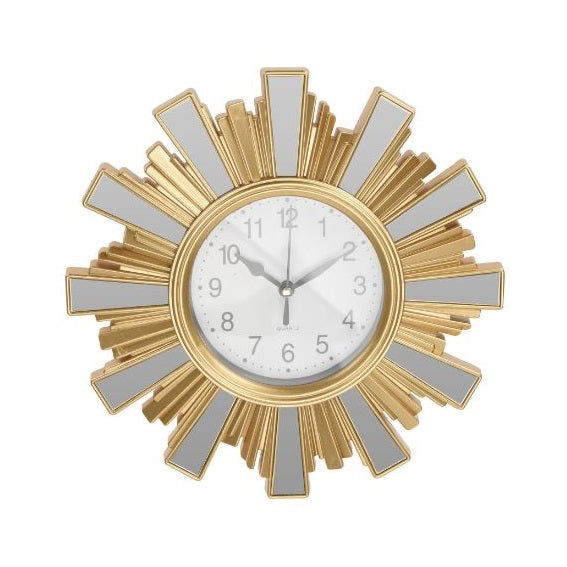 Luxury Sun Wall Clock Gold 014862