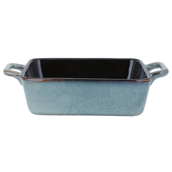 Deep Rectangular Porcelain Oven Tray with Handles Blue 121940