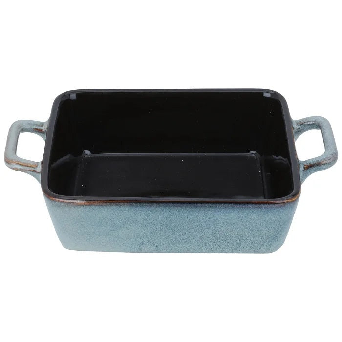 Deep Rectangular Porcelain Oven Tray with Handles Blue 121940