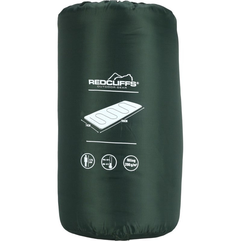 Redcliffs Sleeping Bag Green 180cm x 74cm 109972