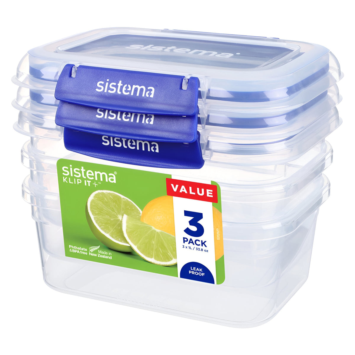 sistema-klip-it-plus-rectangular-storage-box-transparent-pack-of-3-1ltr-5202027