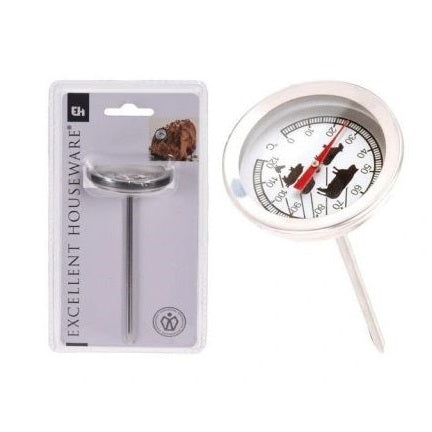 Excellent Houseware Meat Thermometer Chrome Plated 094744