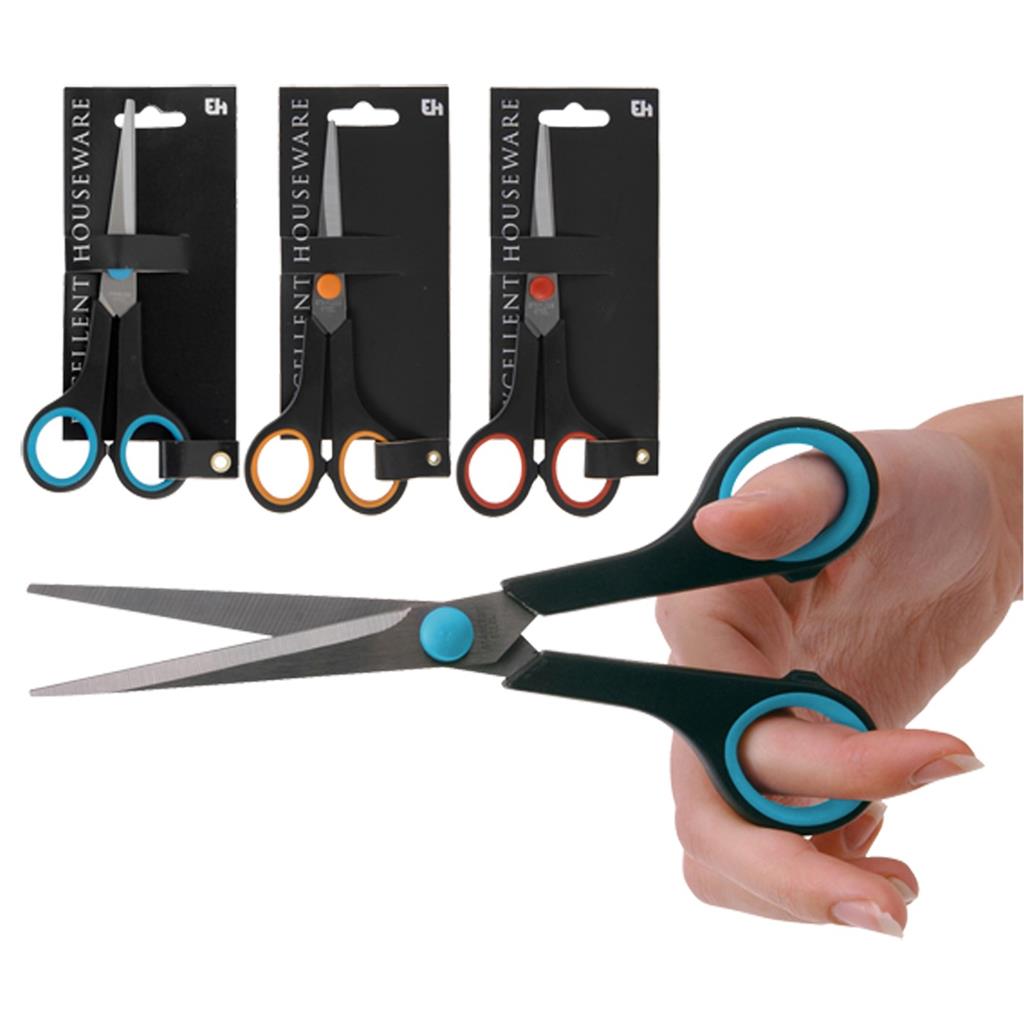 Excellent Houseware Scissor Assorted Colour 155mm Pack of 1 117449 | Stailess Steel