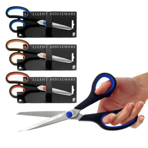 Excellent Houseware Scissor Assorted Colour 215mm Pack of 1 117456 | Stainless Steel