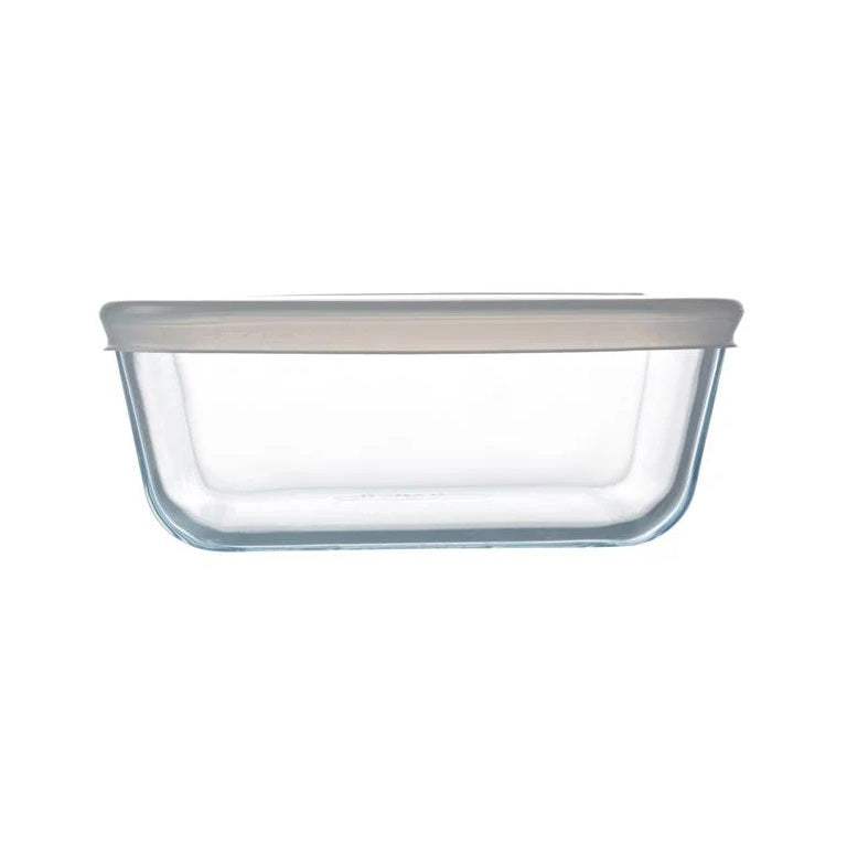 Pyrex Cook and Freeze Glass Square Dish with Plastic Lid Clear 15cm x 15cm x 6cm 0.8Ltr 218P001 | Easy to Store | Stackable | Dishwasher Safe | Oven Safe | Suitable for Freezer