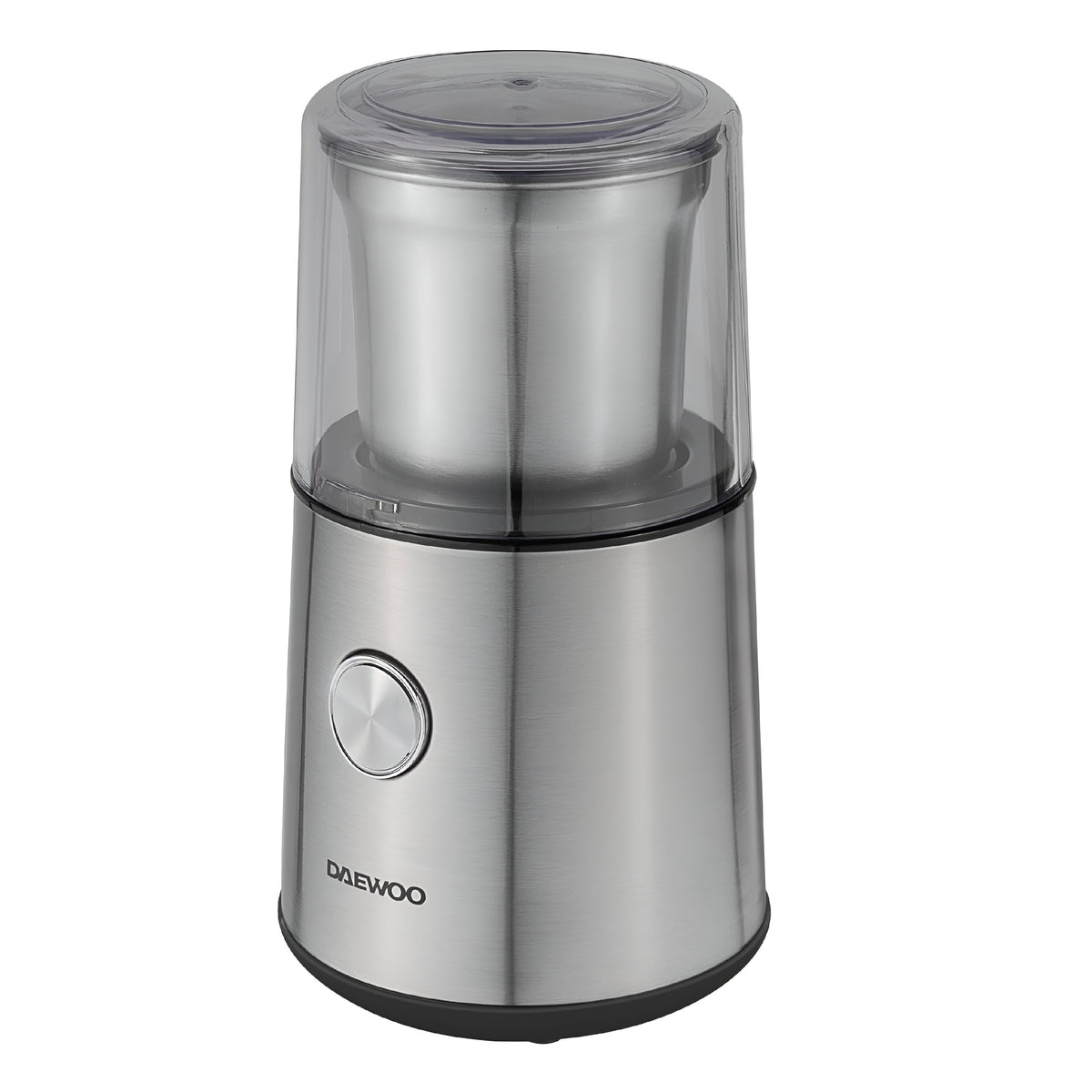 Daewoo Wet and Dry Multi Grinder Silver L9.6cm x W9.6cm x H19cm 200W SDA2697 | For Coffee - Nuts - Spices and Sauces | Stainless Steel Blades | Safety Lock