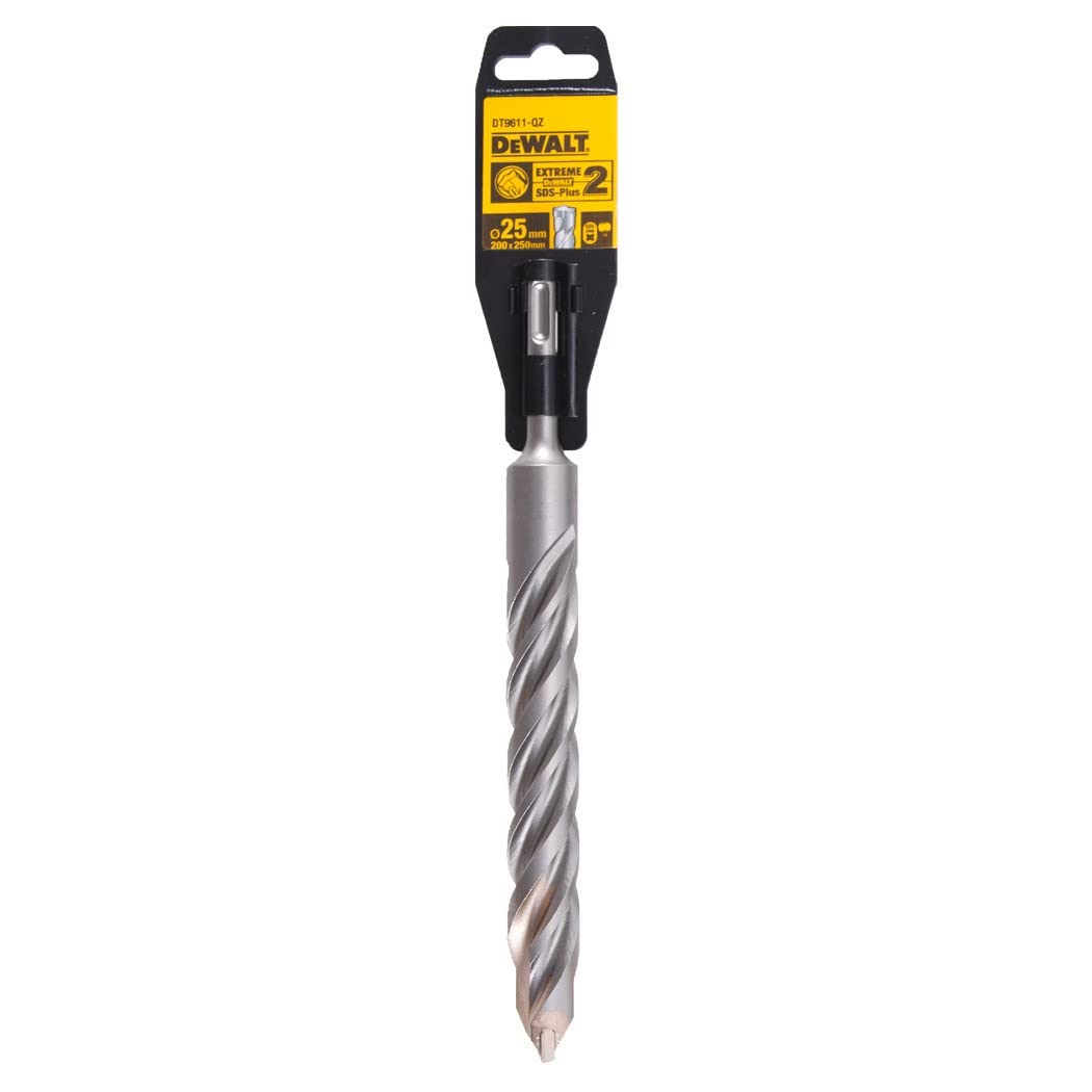 Dewalt 2 SDS Plus Extreme Hammer Drill Bit Chrome 25mm x 250mm DT9611