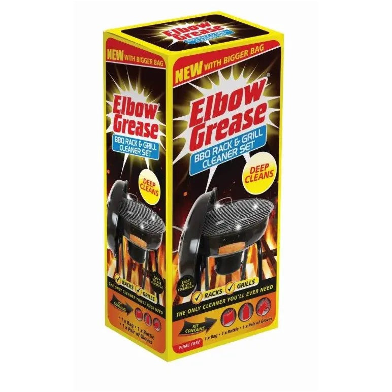 151 Elbow Grease BBQ Rack and Grill Cleaner Set EG40 | Deep Cleans | 1x Bag | 1x Bottle | 1x Pair of Gloves