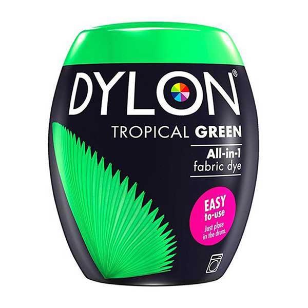 Dylon All in 1 Fabric Dye Machine Pod for Clothes and Soft Furnishings Tropical Green 350g 2205348
