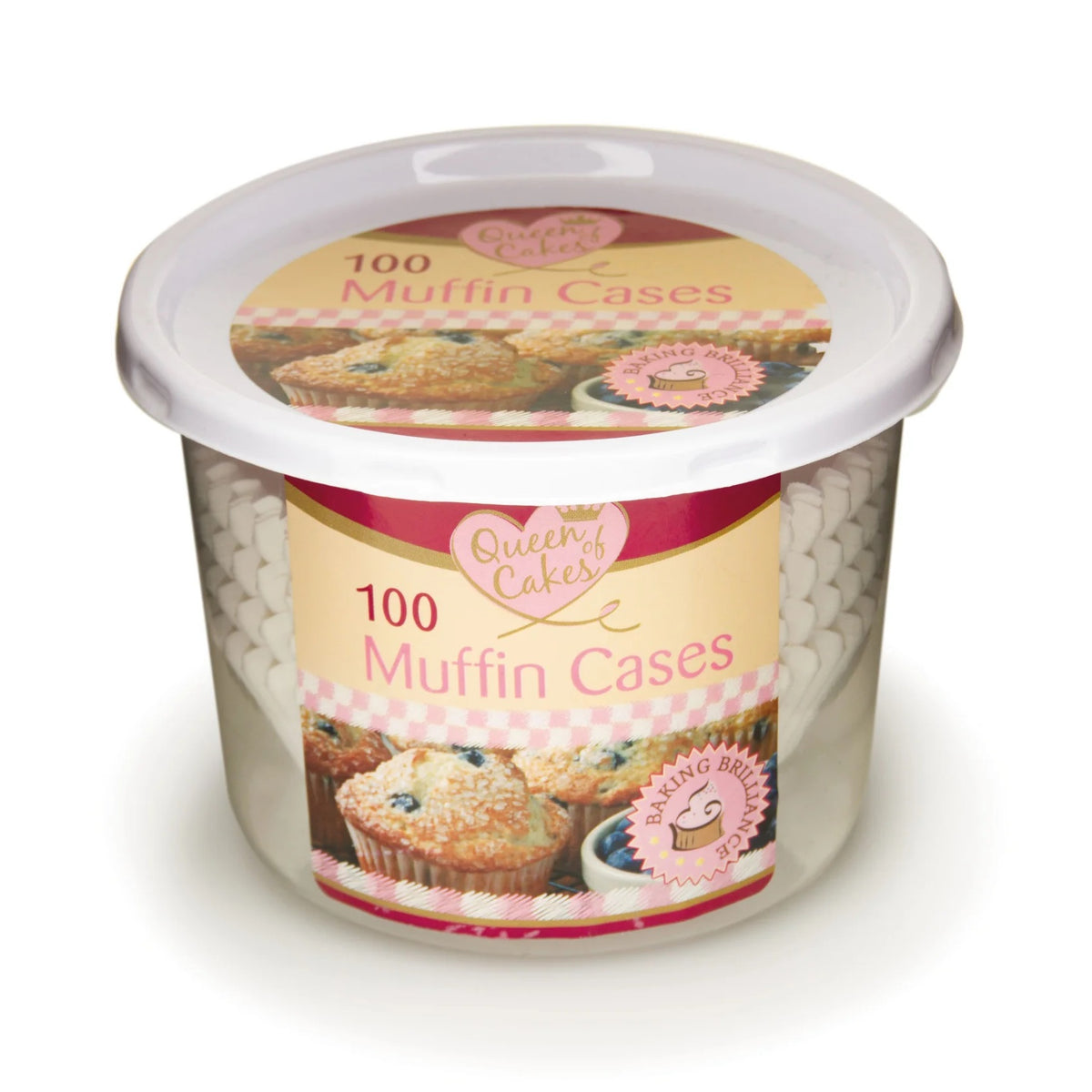 151 Queen of Cakes Muffin Cases White Pack of 100 QC1094A