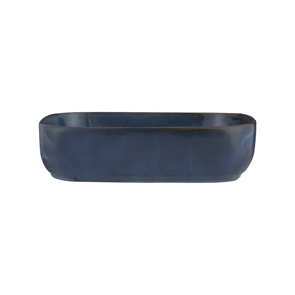 Mason Cash Reactive Square Roasting Dish Blue 1.8Ltr H5.5cm x W24cm x D24cm 2002.275 | Microwave Safe | Freezer Safe | Oven Safe | Dishwasher Safe