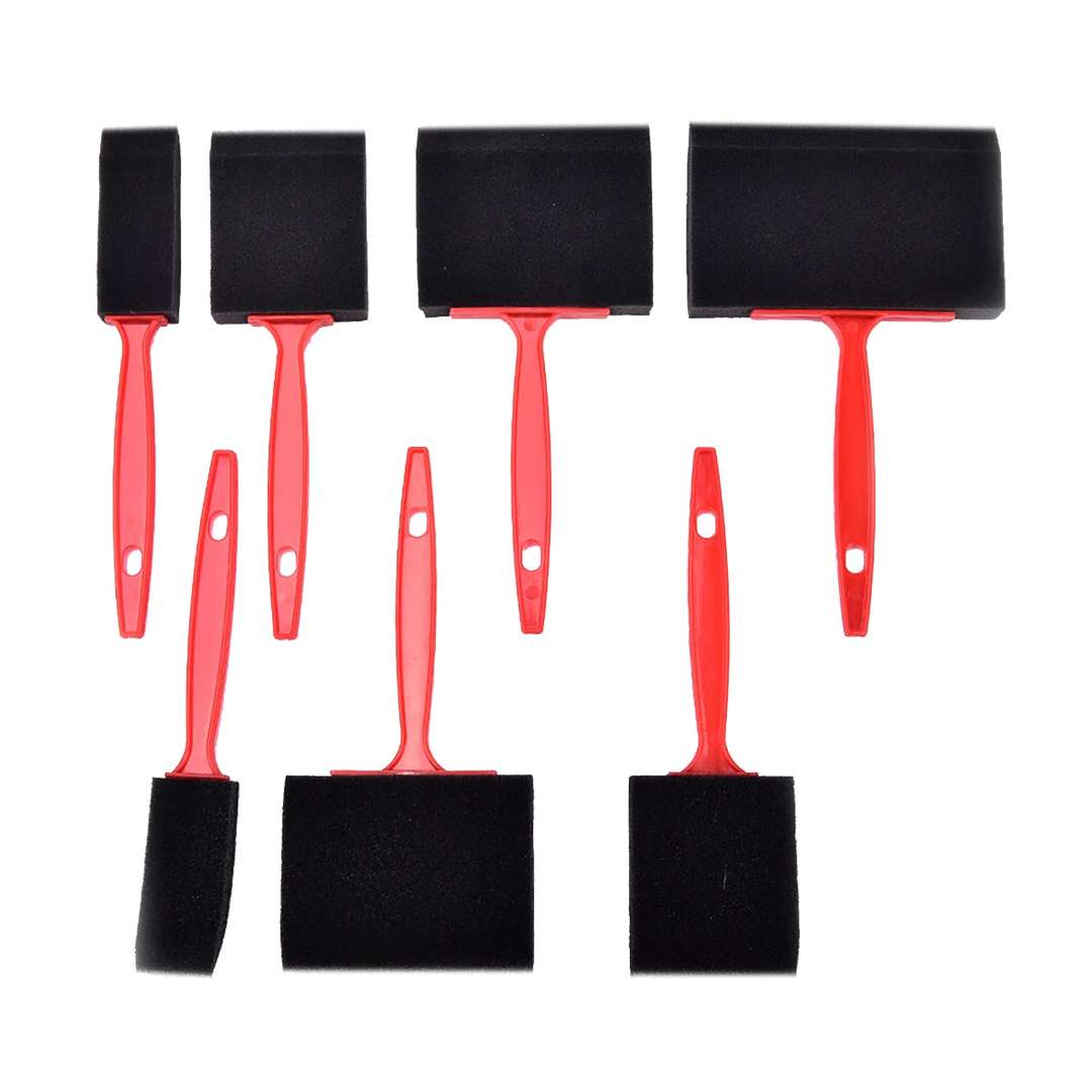 Dekton Foam Brush Set Red and Black Assorted 10-Piece DT95840 | Low Density Foam | Multi-Surface