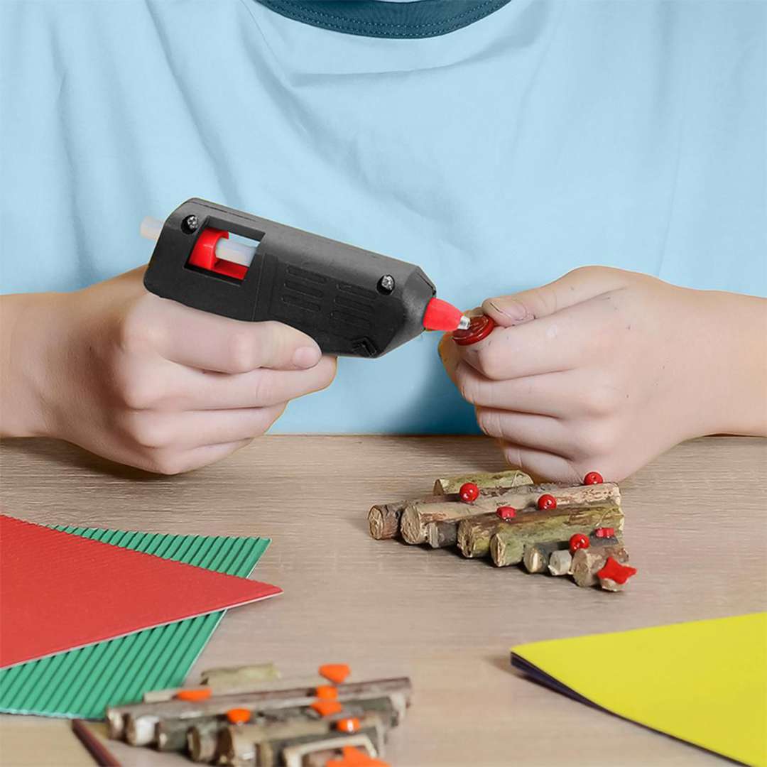 Dekton 40W Multi-Purpose Midi Glue Gun Black DT60855 | Anti Drip Nozzle | Ideal for Intricate Work | Fast and Easy Trigger Feed Application | Includes 2 Glue Sticks