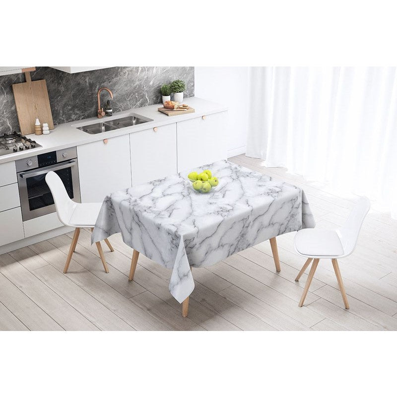 Highlands Homeware Wipe Clean PEVA Table Cloth Marble 132cm x 178cm WTC09 | Indoor and Outdoor Use | 6 -8 Place Settings