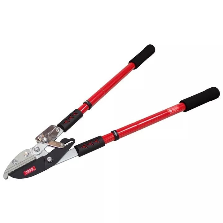 Amtech Heavy Duty Anvil Ratchet Lopper with Telescopic Handle Red and Black U2880