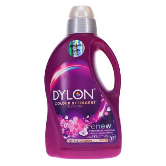 Dylon Colour Triple Renew Formula Detergent Laundry Liquid Blossom Pink 1.5Ltr 2995752 | Gentle Fabric Wash for Coloured Clothes | Renews and Revitalises Colours | 30 Washes | Biodegradable Formula | For All Coloured Clothes