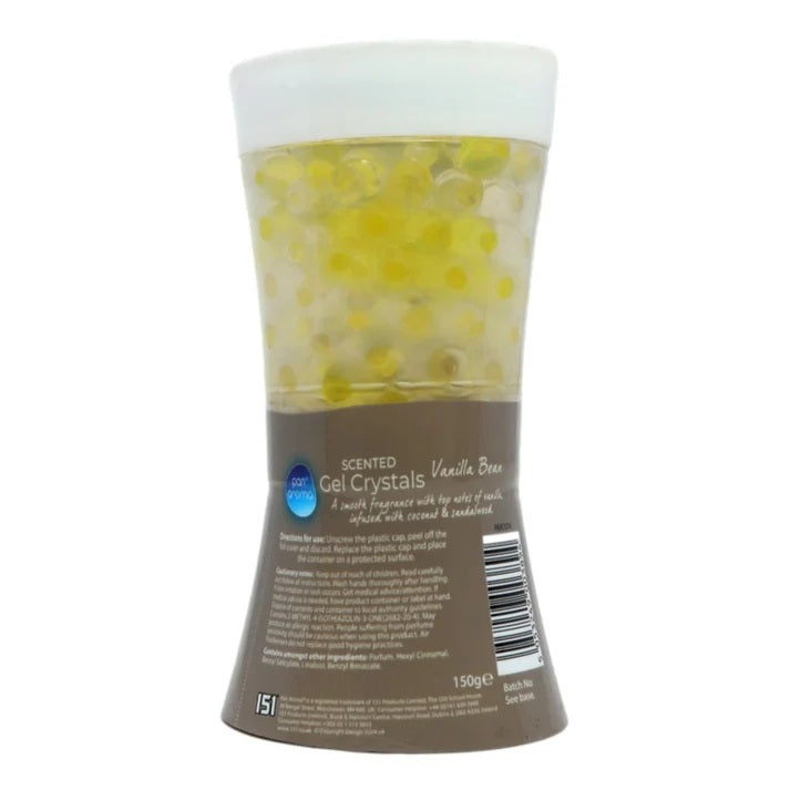 151 Pan Aroma Vanilla Bean Scented Gel Crystal Assorted 150g PAN1074 | Contains Essential Oils