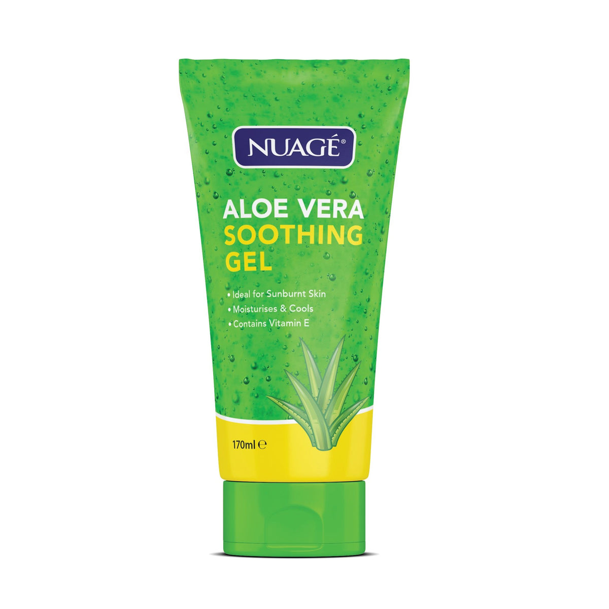 151 Nuage Aloe Vera Soothing Gel Green 170ml NUA1088 | Ideal for Sunburnt Skin | Moisturises and Cools | Contains Vitamin E