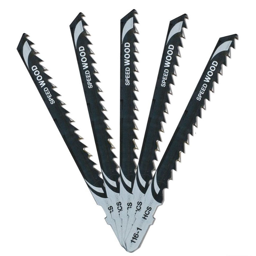 Dewalt HCS Wood Cutting Jigsaw Blades Carbon Black 4mm x 75mm Pack of 5 DT2166