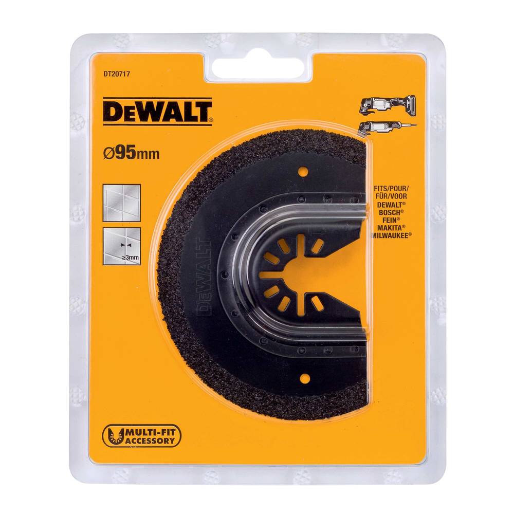 Dewalt Multi-Tool Carbide Grout Removal Blade Black 95mm DT20717