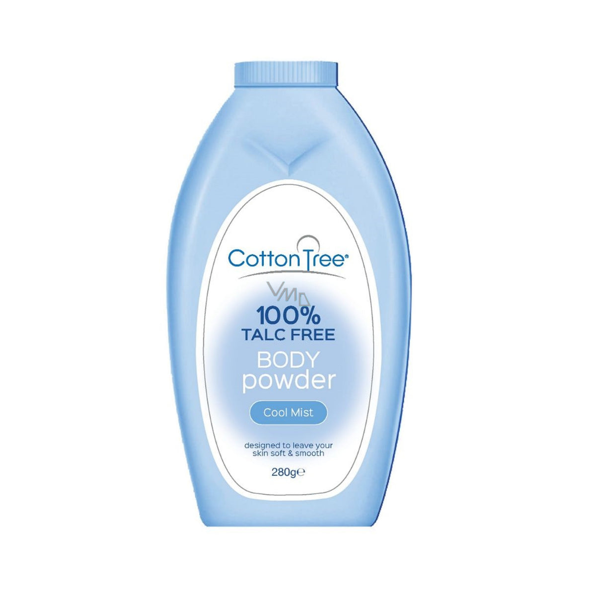 Cotton Tree Cool Mist Scent Body Powder Blue 280g CT059 | 100 Percent Talc Free | Soft and Smooth Skin Formula