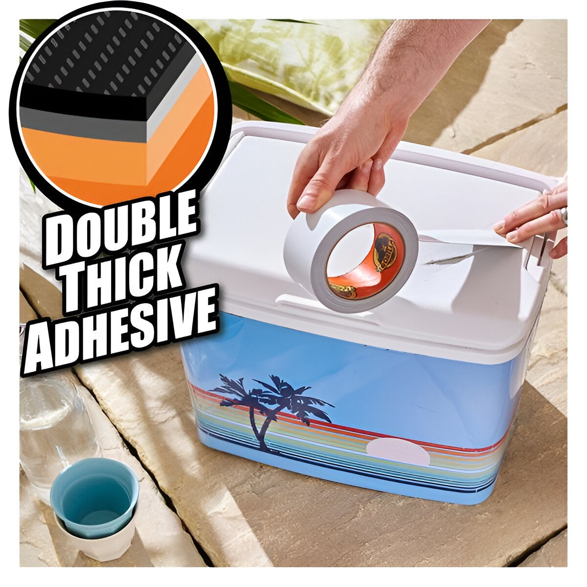 Gorilla Double Thick Adhesive Tape White Large W48mm x L27Mtr 3044601 | Incredibly Strong | Superior UV Resistance | Grips Smooth - Rough and Uneven Surfaces | Weather Resistant Shell | Incredible Strength | Extra Strong