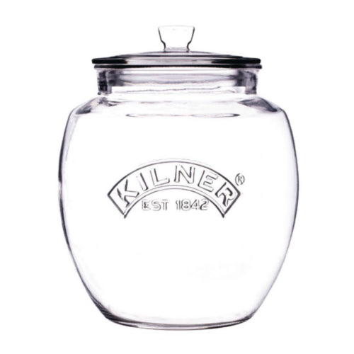 Kilner Preserve Storage Jar with Push Top Lid and Silicone Seal Clear 2Ltr 0025.742 | Airtight Container | For Dry Goods-Biscuits and Baking Essentials
