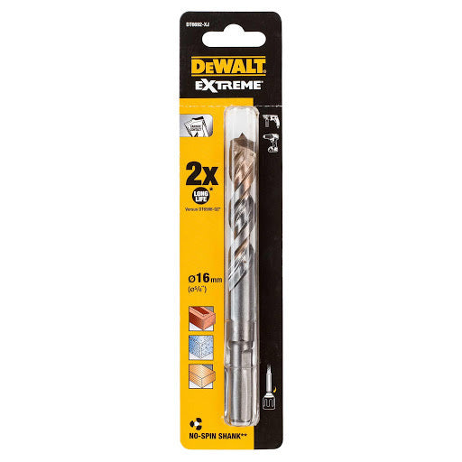 Dewalt Extreme Masonry Drill Bit Silver 16mm x 150mm DT6692-XJ | No Spin Shank