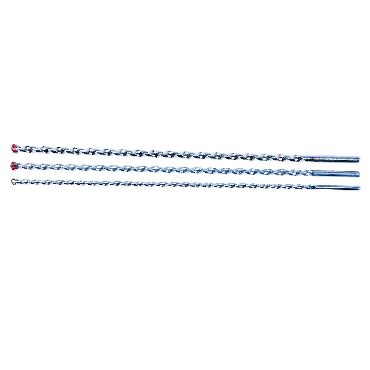 Amtech Heavy Duty Metal Braised Carbide Tips Masonry Drill Bit Set Silver 400mm Pack of 3 F2800