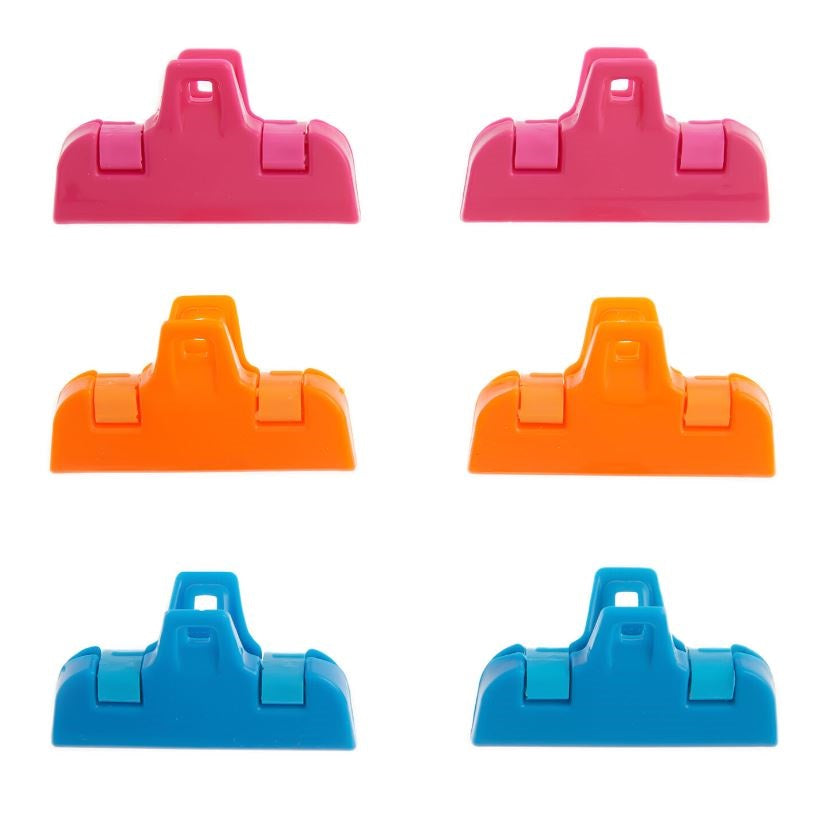 151 Sealapack Bag Clips Multicoloured Pack of 6 SAP1070 | Reusable | Keeps Food Fresh
