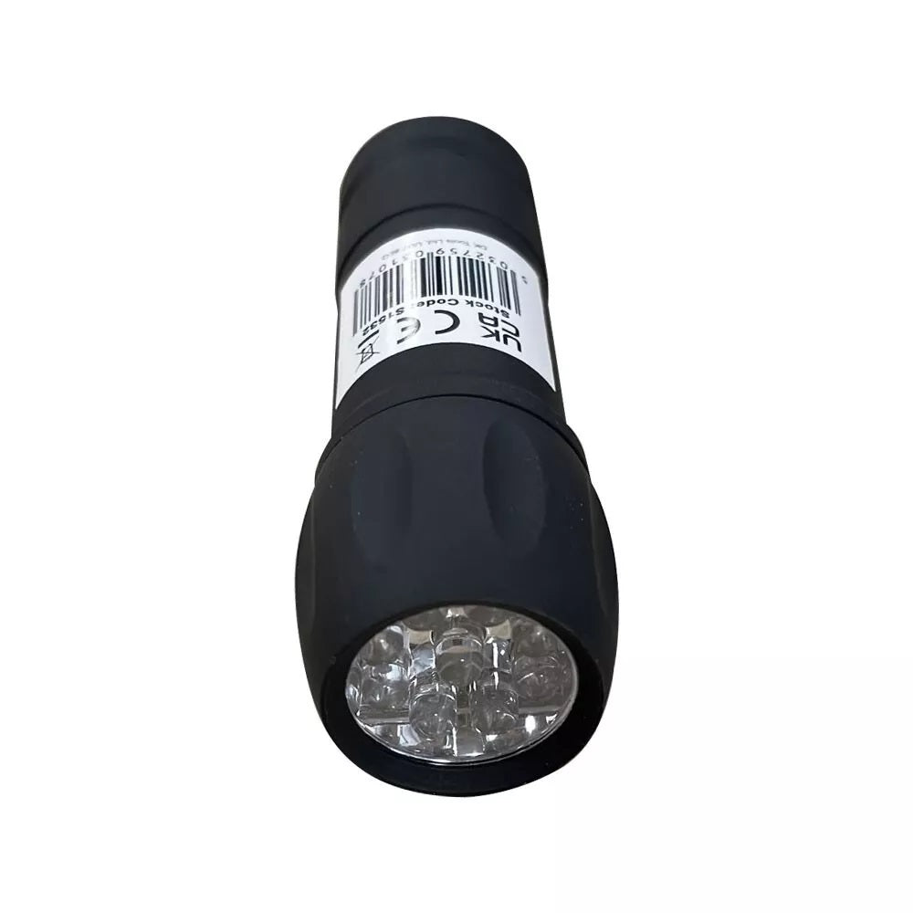 Amtech 9 Led Mini Torch with Wrist Strap Display Black S1532