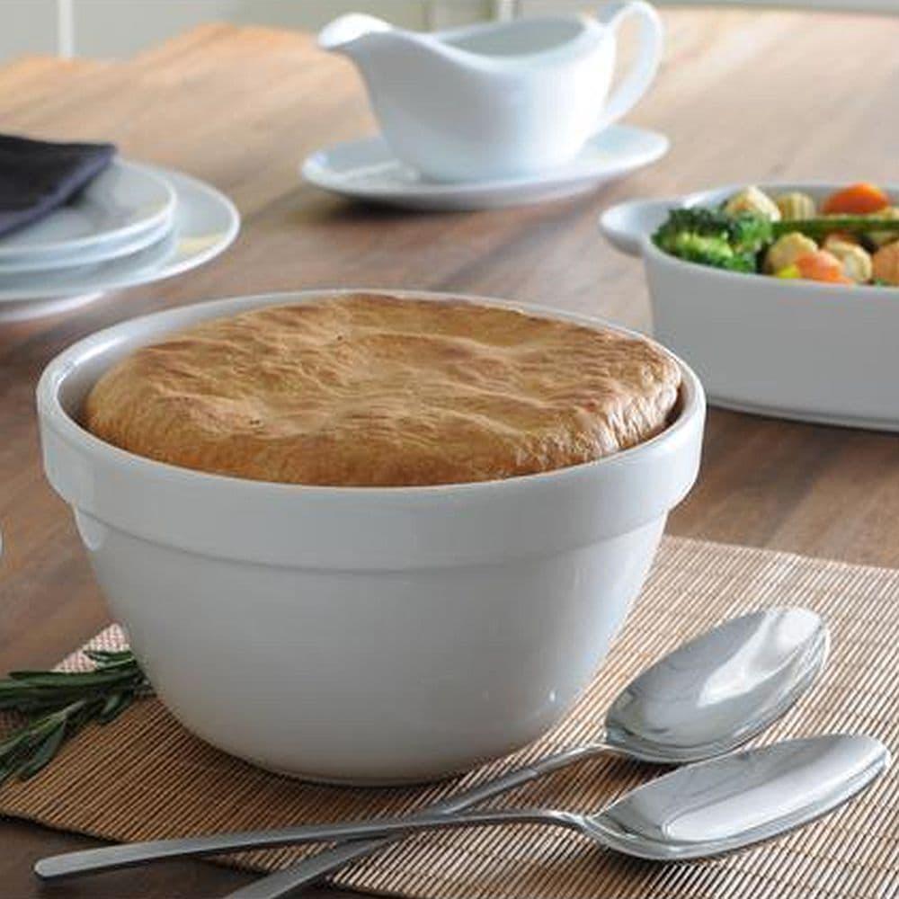 Mason Cash Classic Ceramic Pudding Basin White 160mm 2005.004 | Mixing Bowl | Durable and Chip-Resistant