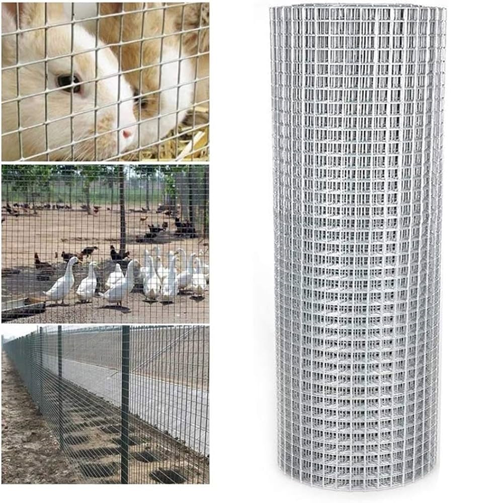 Green Blade Heavy-Duty Galvanised Mesh Wire Net Metallic Grey 4Mtr x 0.9Mtr x 13mm CW152 | Garden Netting for Plants-Trees and Fencing | Deter Birds and Pests | 19G Gauge Strong