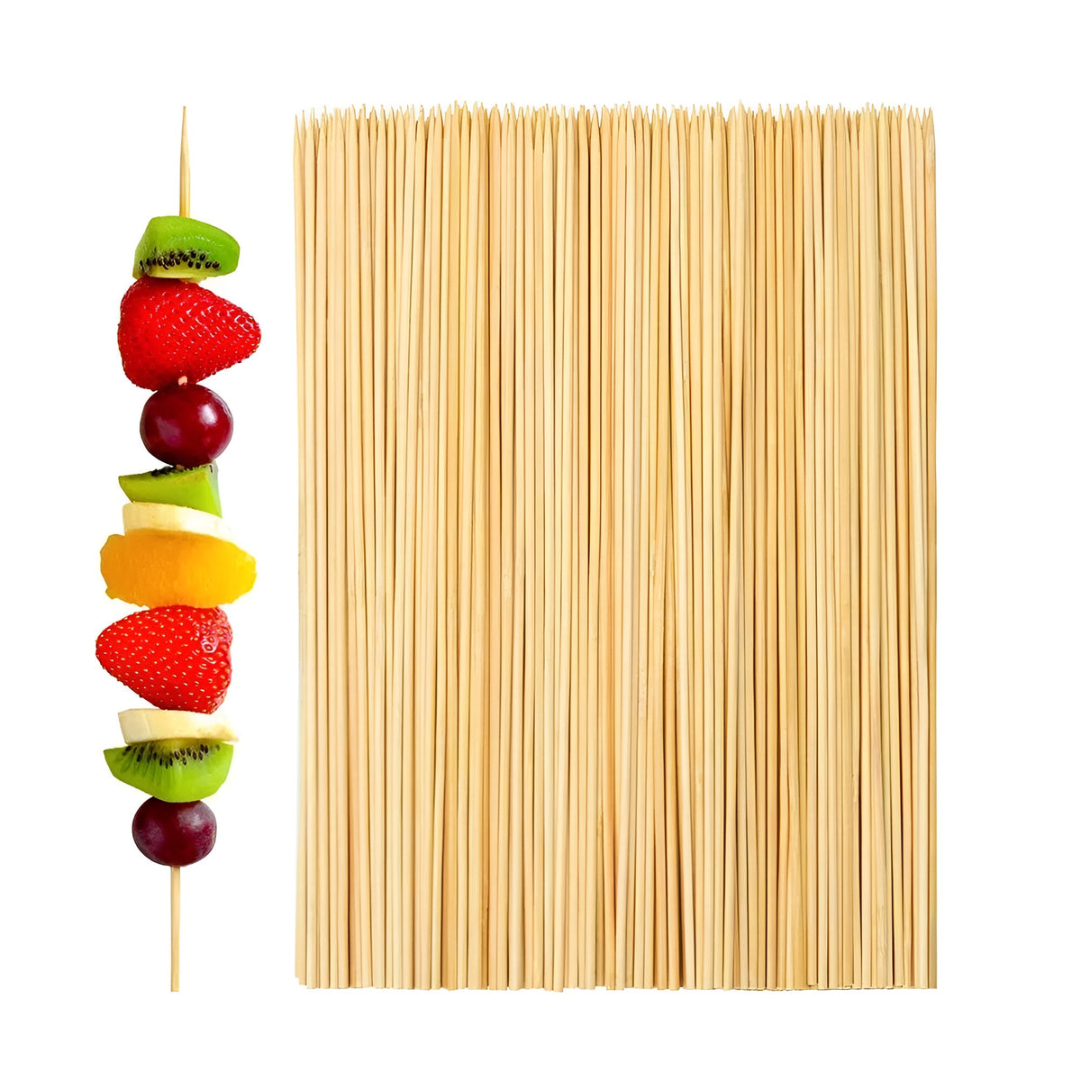 Redwood Leisure Bamboo Skewers Beige 30cm Pack of 120 BBQ158 | Single Use Only | Ideal for Use with All Food Groups on the BBQ and Under the Grill