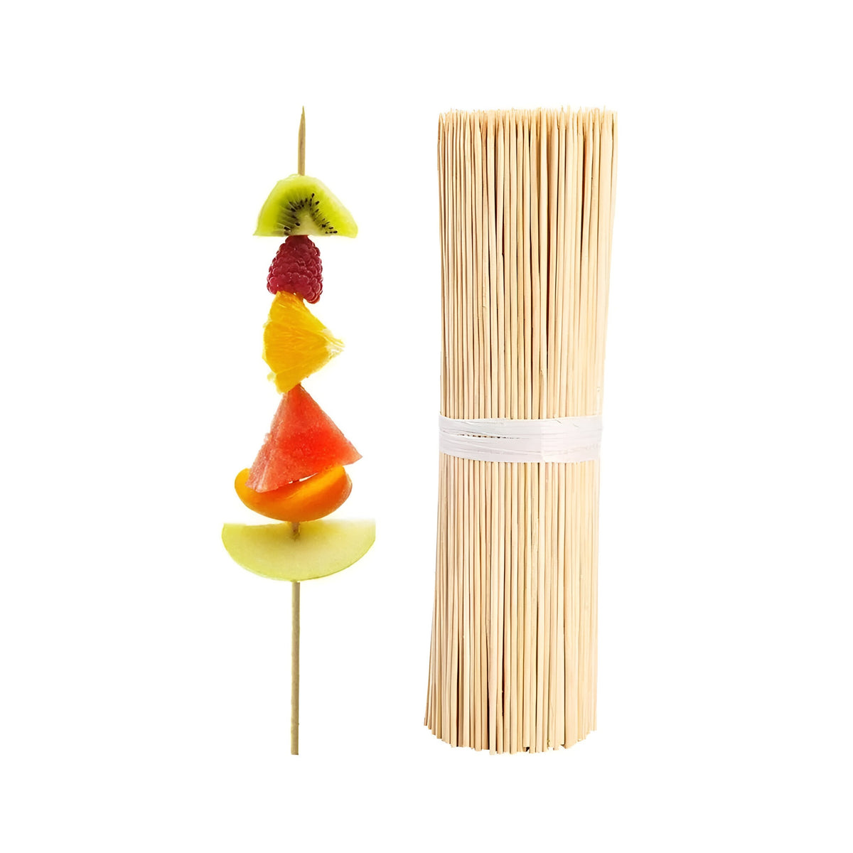 Redwood Leisure Bamboo Skewers Beige 30cm Pack of 120 BBQ158 | Single Use Only | Ideal for Use with All Food Groups on the BBQ and Under the Grill