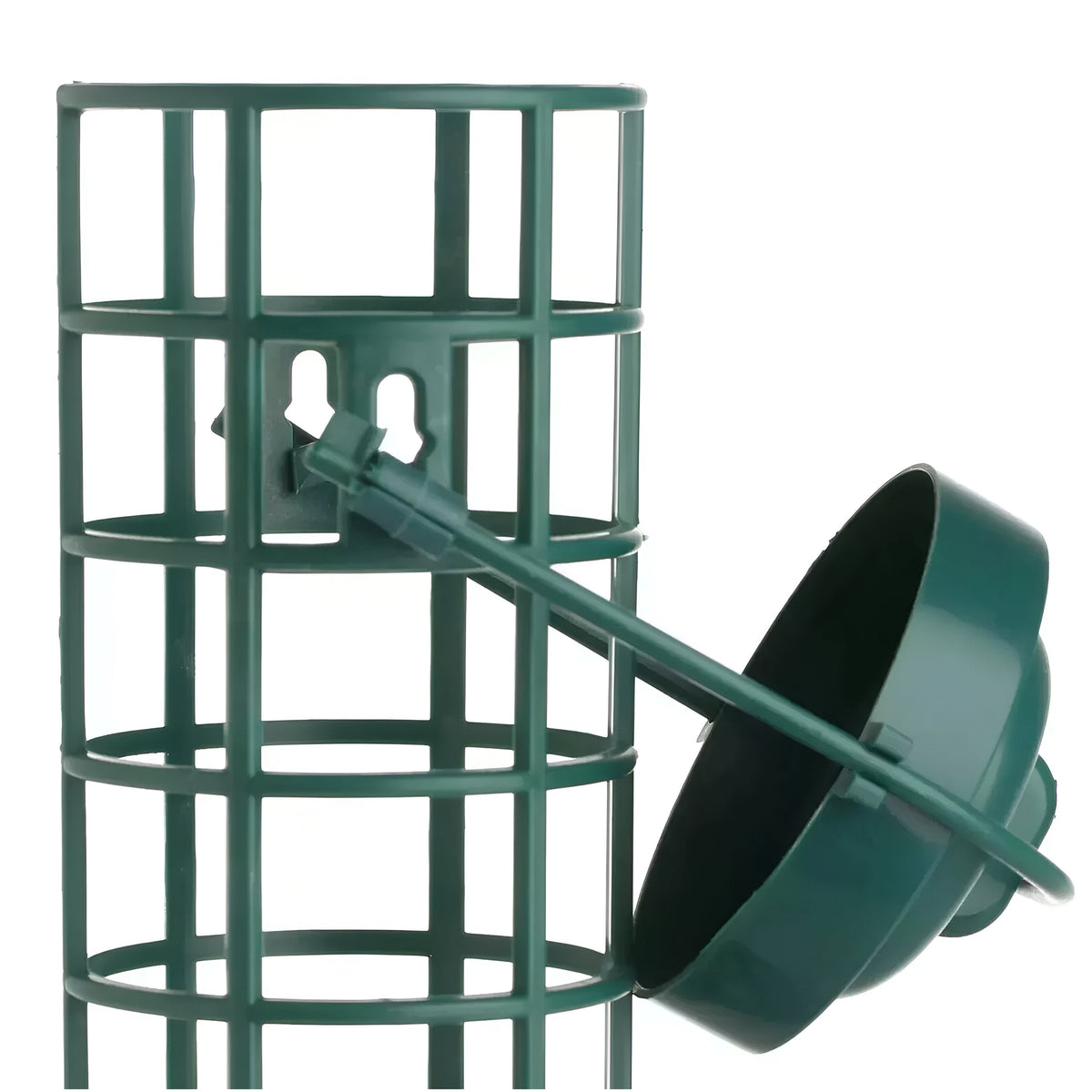 Redwood Leisure Plastic Fat Ball Feeder Green H25cm BF124 | Waterproof | Durable | Ready Assembled | Strong Durable Plastic | Easy to Fill and Hang from a Tree - Bird Feeding Station or Table