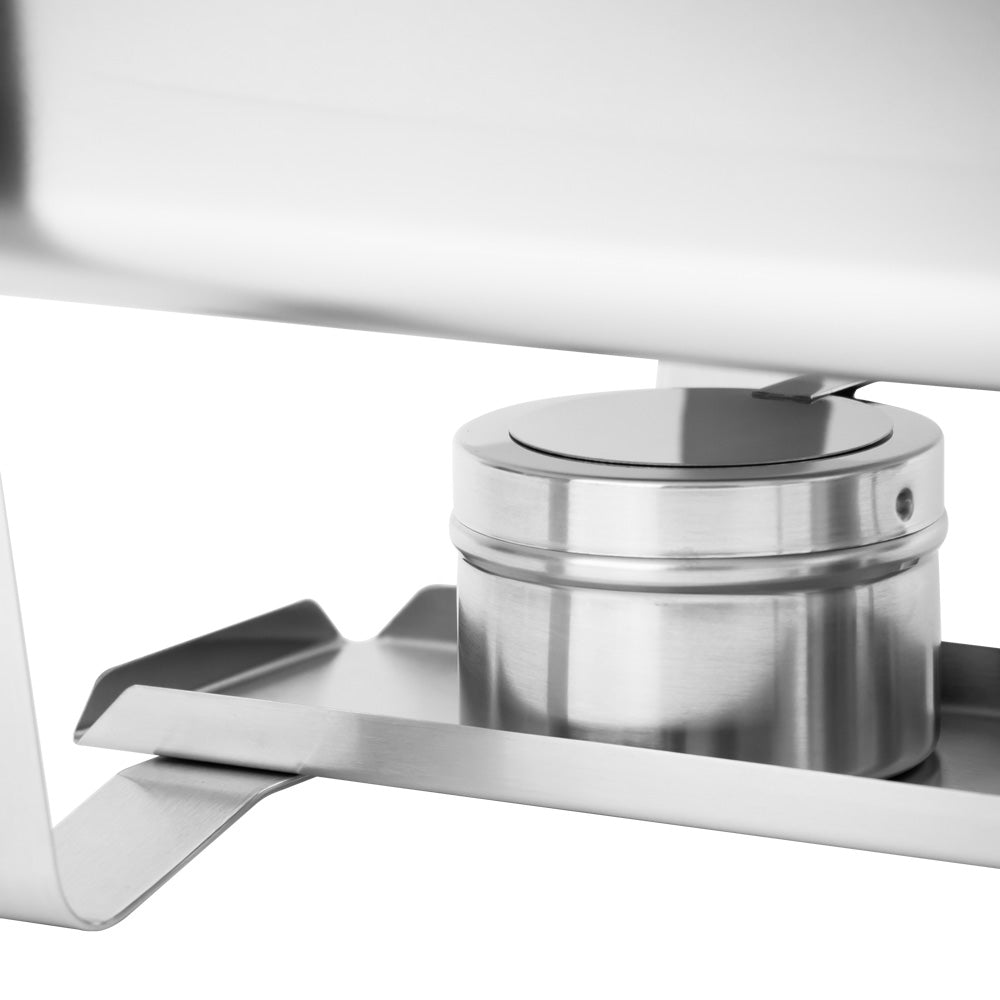 SQ Professional Banquet Double Compartment Chafing Dish Chrome 570mm x 360mm x 320mm 13.5Ltr 1461 | High Quality Stainless Steel | Ideal for all Buffet Services | Twin Fuel Holders for Even Heat Distribution | Easy to Clean | Effortless to Transport