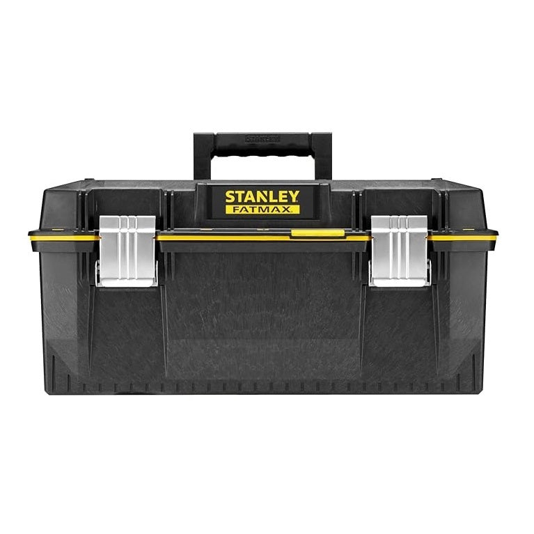 Stanley FatMax Heavy-Duty Structural Foam Waterproof Toolbox Yellow and Black 23cm 1-94-749 | Box with Metal Latches and Secure Handle | Portable Tote Tray for Tools