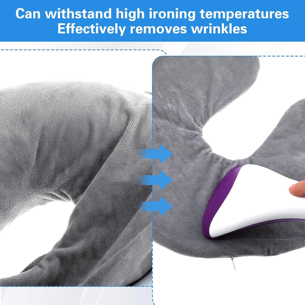 GlobeTrek Memory Foam Travel Neck Pillow Grey HWP227844 | Soft Support Cushion for Head and Neck | Ideal for Flights-Car and Train Travel | Ergonomic U-Shaped Design