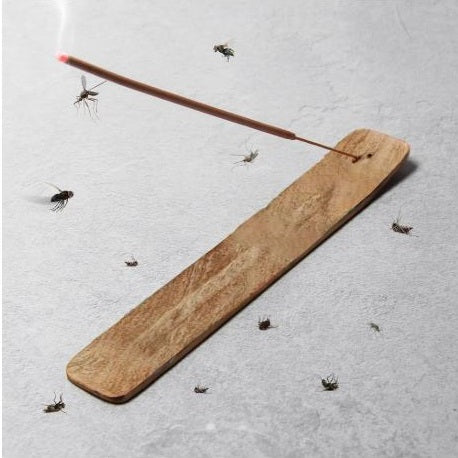 SiL Citronella Scented Incense Sticks with Wooden Holder Brown 125mm x 305mm x 10mm Pack of 100 OL0150 | Natural Mosquito Repellent for Outdoor and Indoor Use | Long-Lasting Fresh Fragrance