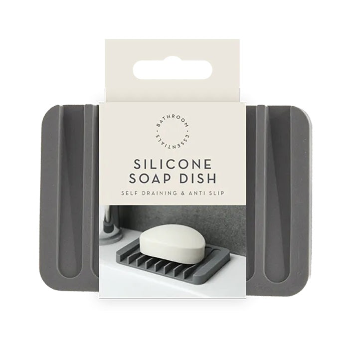 Gem Imports Silicone Soap Dish Assorted Colours Pack of 1 HOM11634 | Self Draining and Anti-Slip Bathroom Accessory | Non-Slip Bar Soap Holder for Sink-Shower and Bathtub