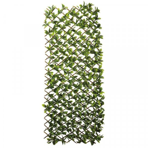 Smart Garden Faux Decor Lemon Leaf Trellis Green 180cm x 60cm 5045082 | UV Protected | Attached to an Expandable Willow Trellis| Maintenance-Free Home Decor | Use Vertically or Horizontally | A Stylish Alternative to Traditional Fencing