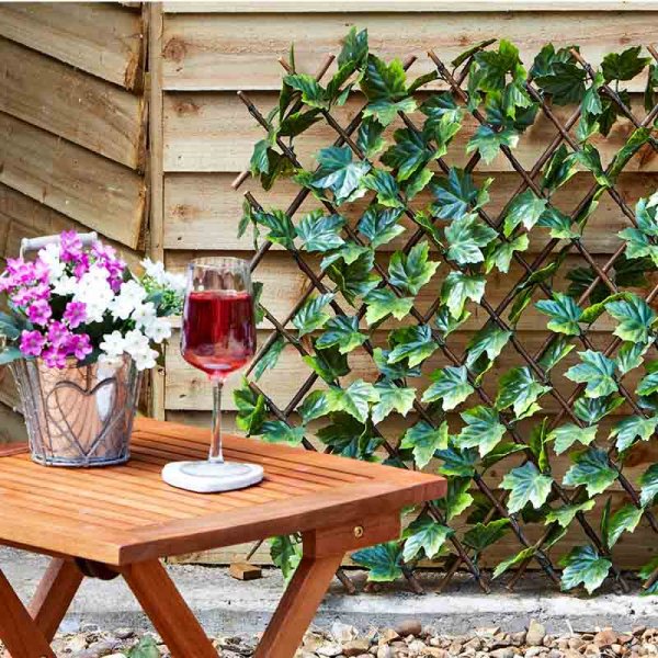 Smart Garden Faux Decor Maple Leaf Trellis Green 180cm x 60cm 5045081 | UV Protected | Attached to an Expandable Willow Trellis | Maintenance-Free Home Decor | Use Vertically or Horizontally | A Stylish Alternative to Traditional Fencing
