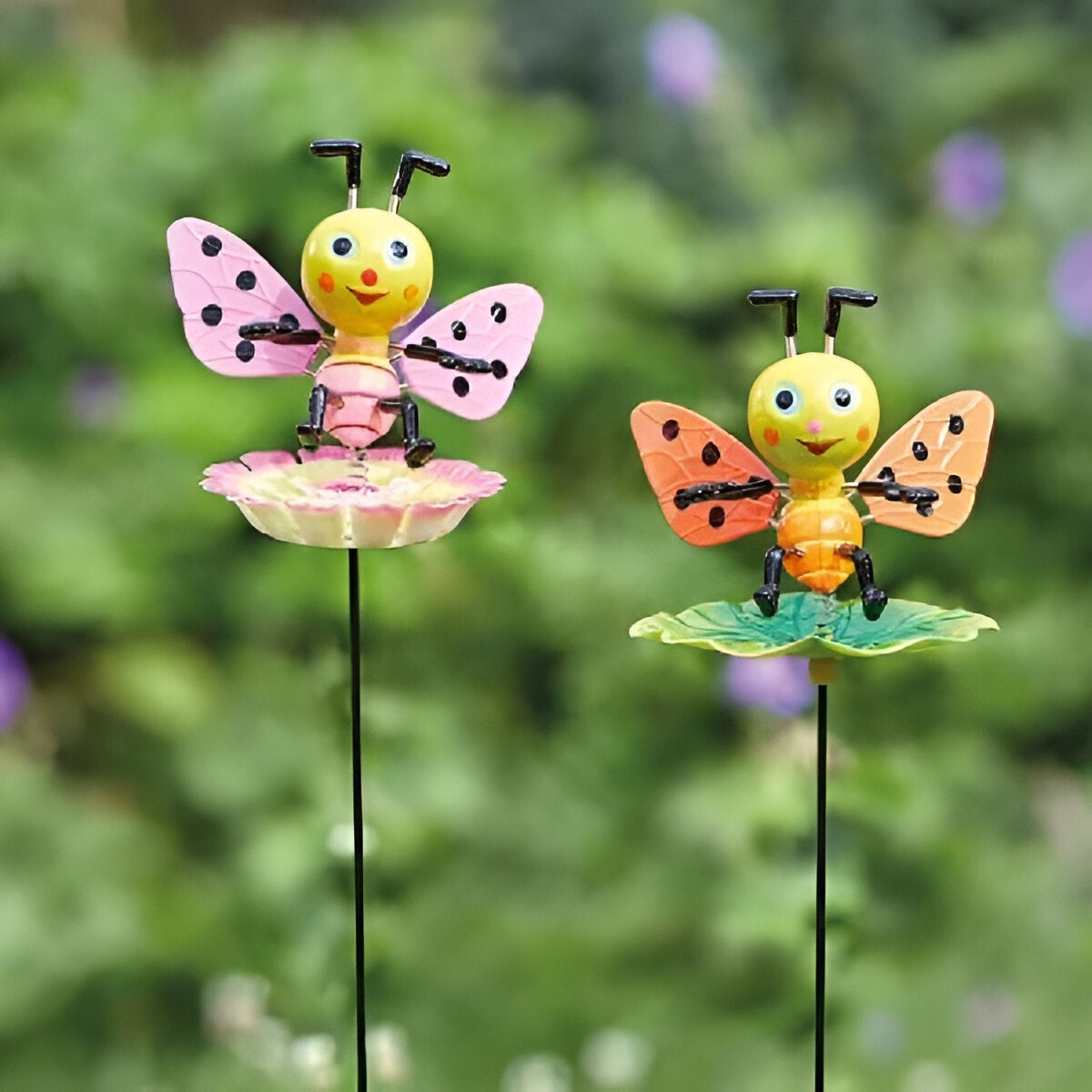 Smart Garden Flamboya Bizzy Loony Stake Assorted H50cm Pack of 1 5031007 | Fun and Colourful Border Stake | Enhances Flowerbeds - Borders and Pots | Hand Painted